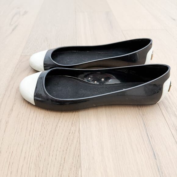 Kate Spade Jelly Flats in Black White Womens Size 6 - Picture 3 of 8
